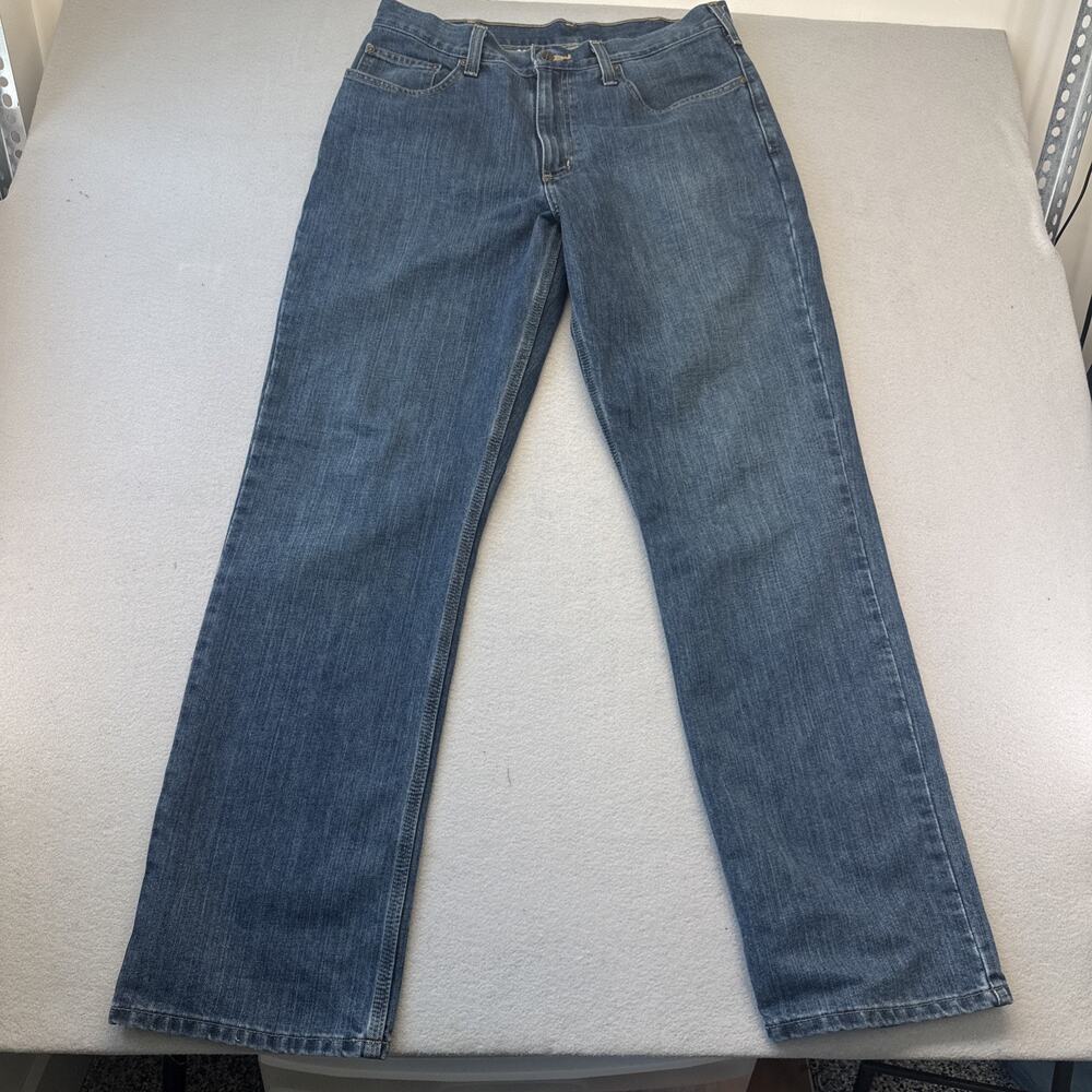 Carhartt Relaxed Fit Jeans Men’s 34x36 Blue Denim Straight Leg Workwear